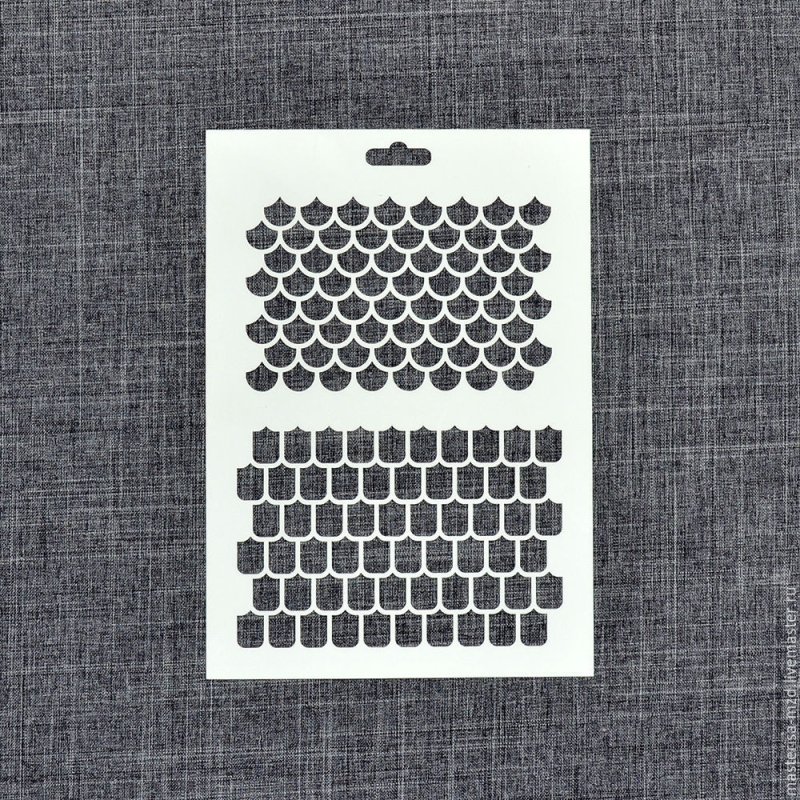 Трафарет черепицы крыши