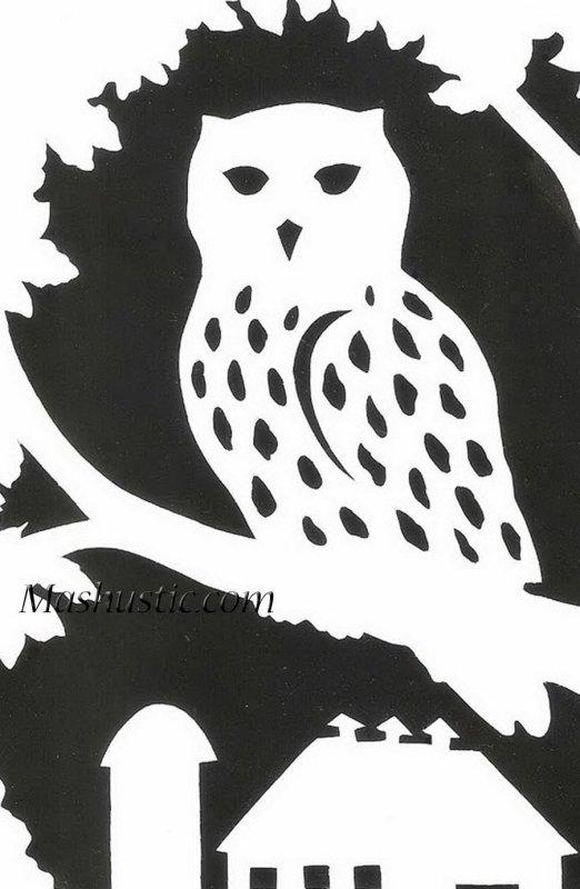 Новогодние украшения на окна Совы