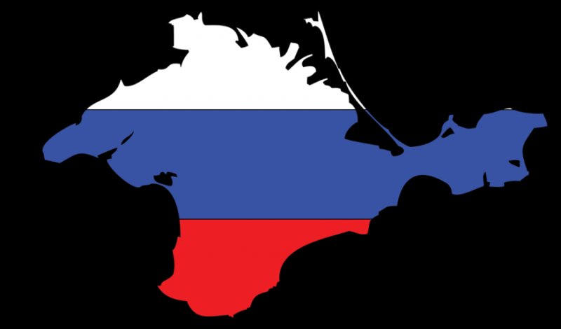 Карта Крыма с флагом Крыма