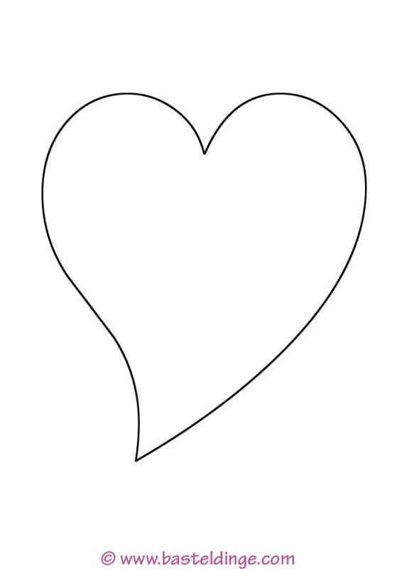 Сердце трафарет