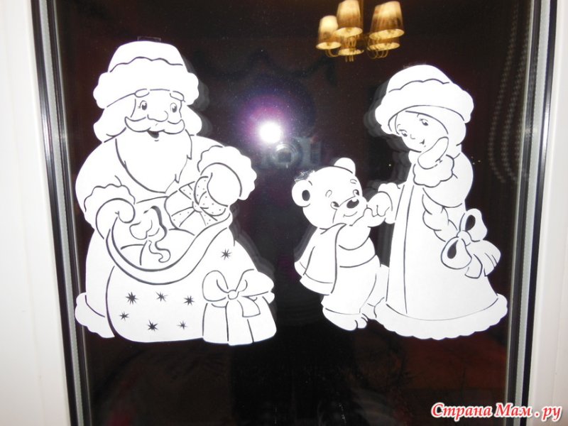 Фигурки на окна Снегурочка