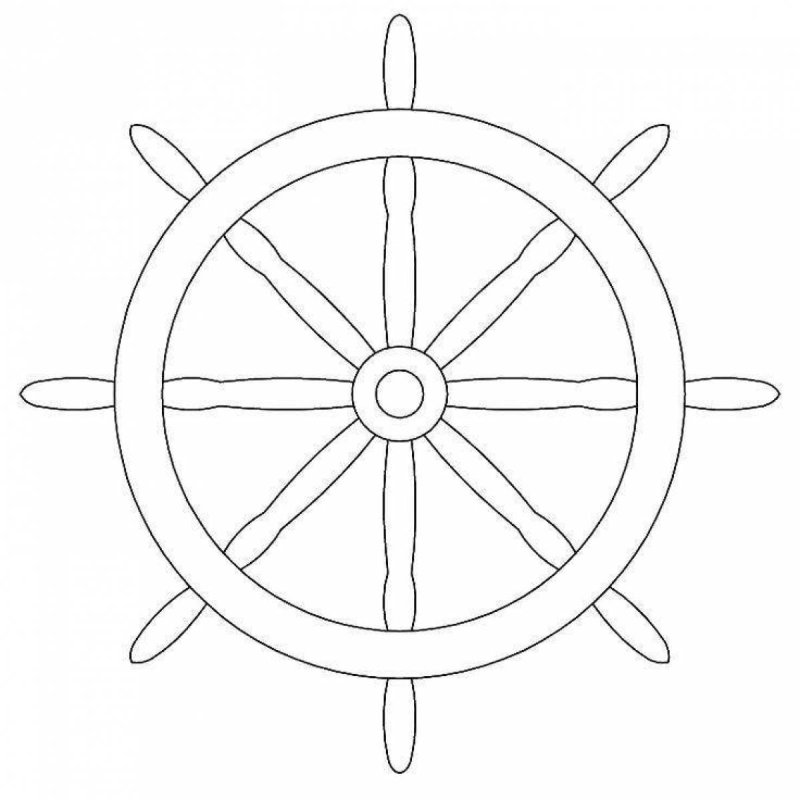 Штурвал корабля шаблон