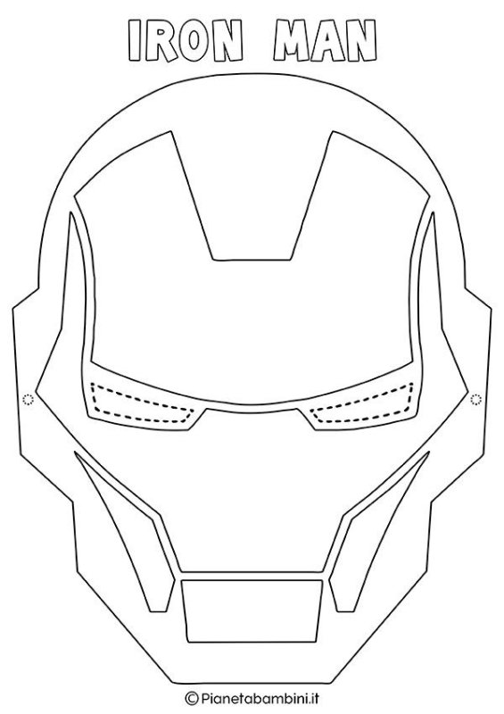 Шлем железного человека чертёж