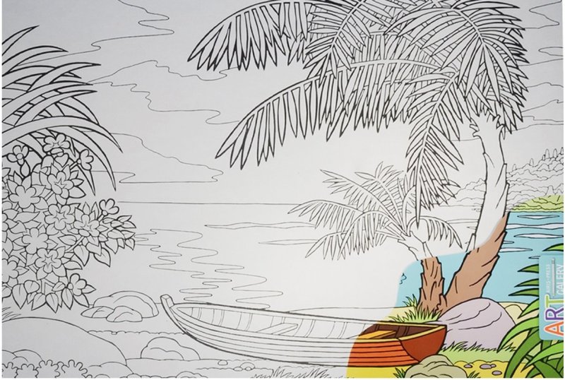 Раскраска пейзаж