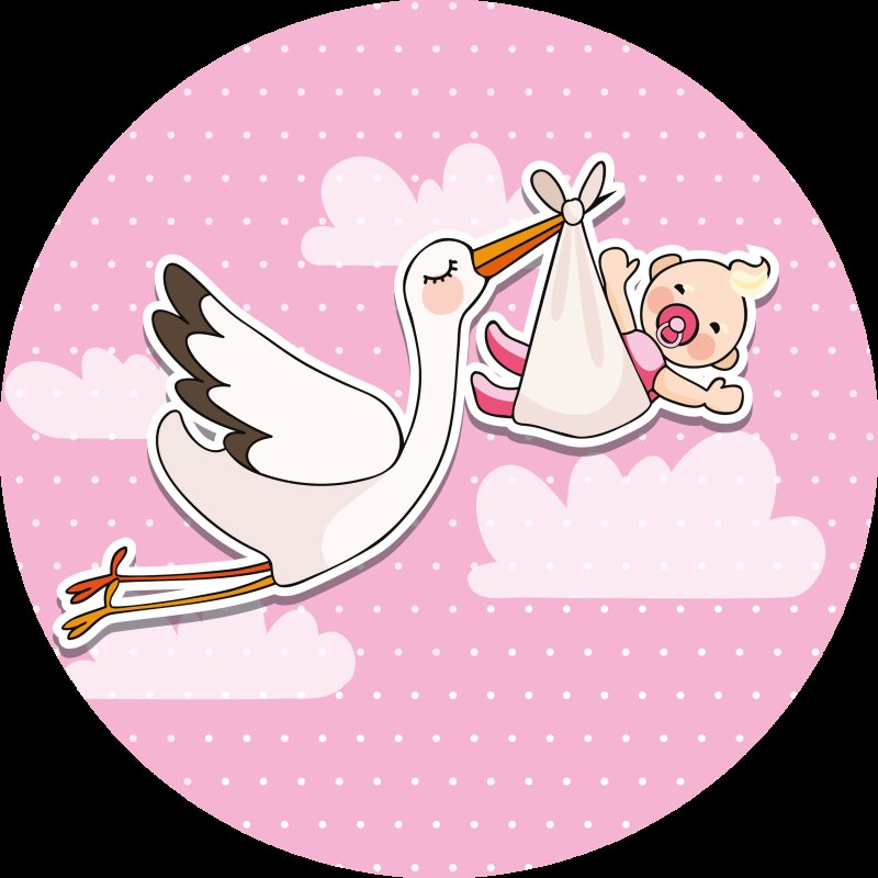 Аист стикер