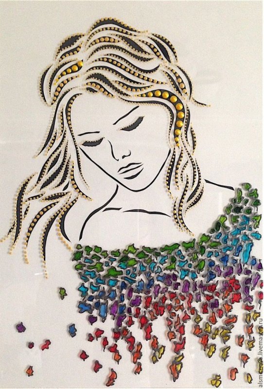 Панно девушка Весна