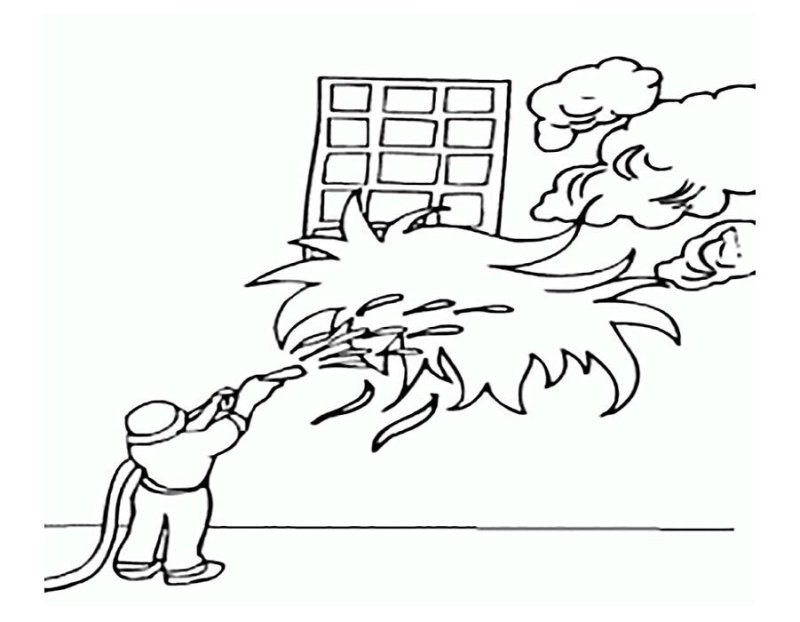 Пожарная безопасность раскраска для малышей