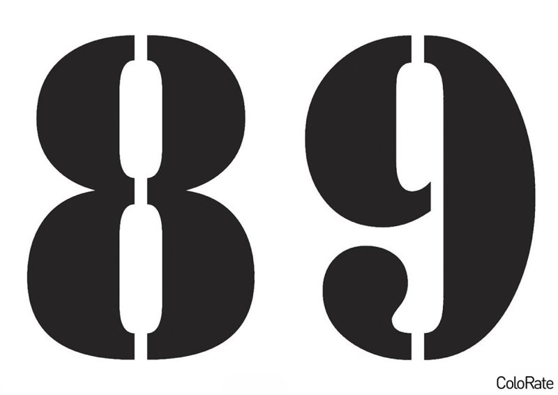 Трафарет для торта цифра