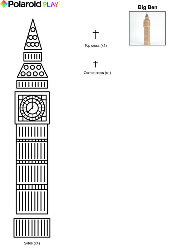 Башня big Ben для 3d ручки