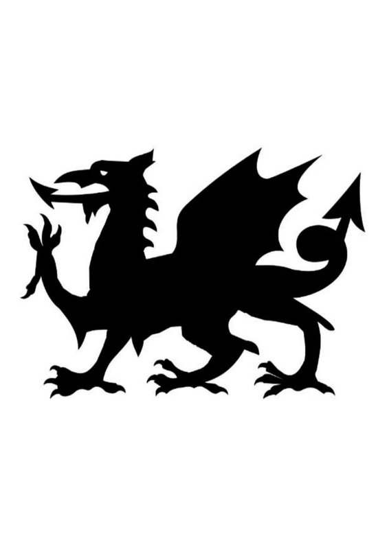 Трафарет дракона на окно