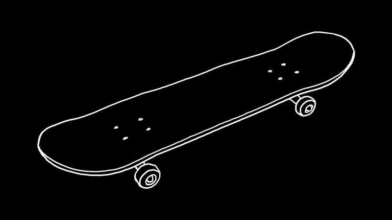Нарисовать скейт