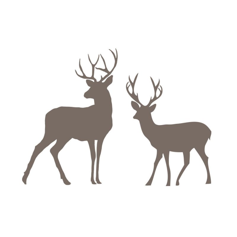 Олень контур