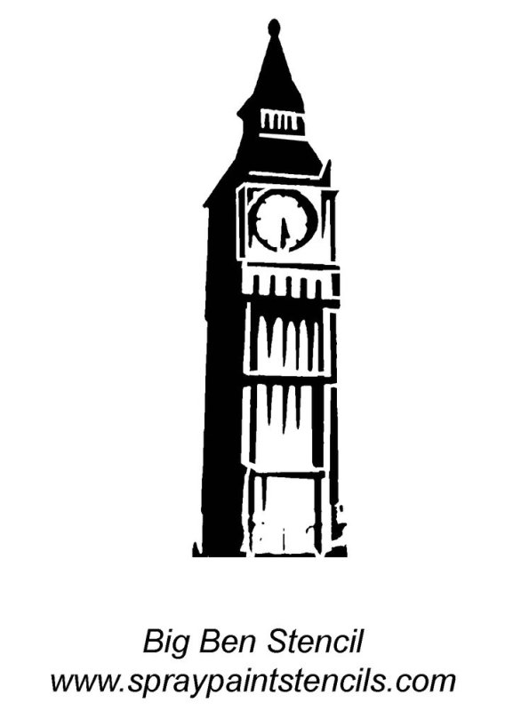 Башня Биг Бен в Лондоне рисунок