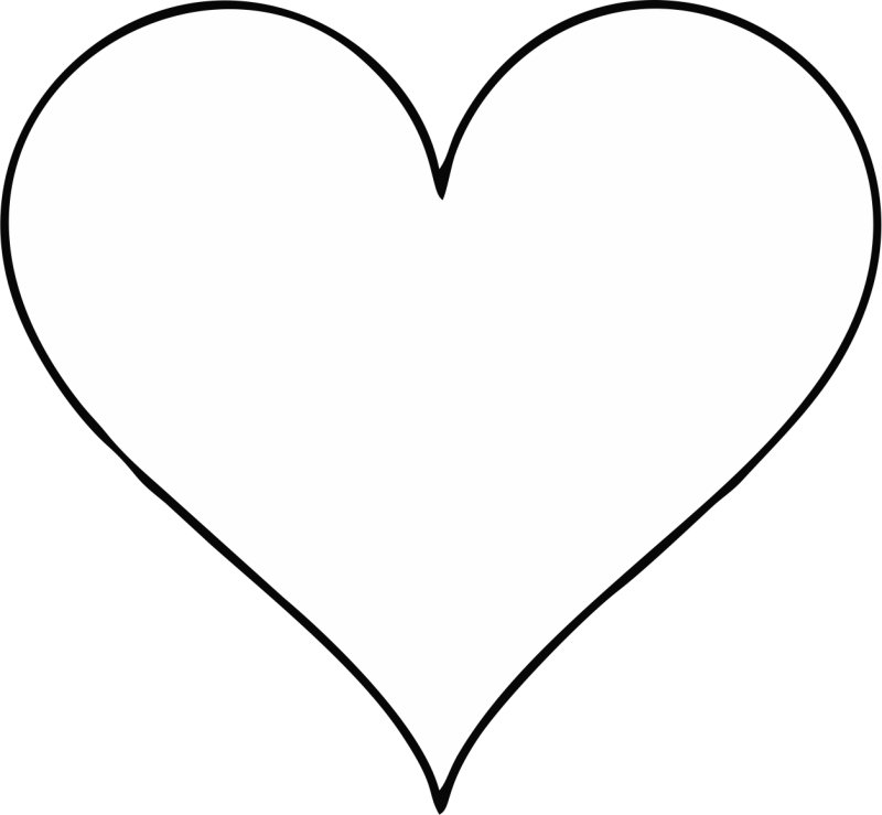 Сердце трафарет