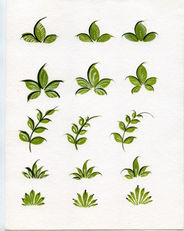 Элементы травяного узора