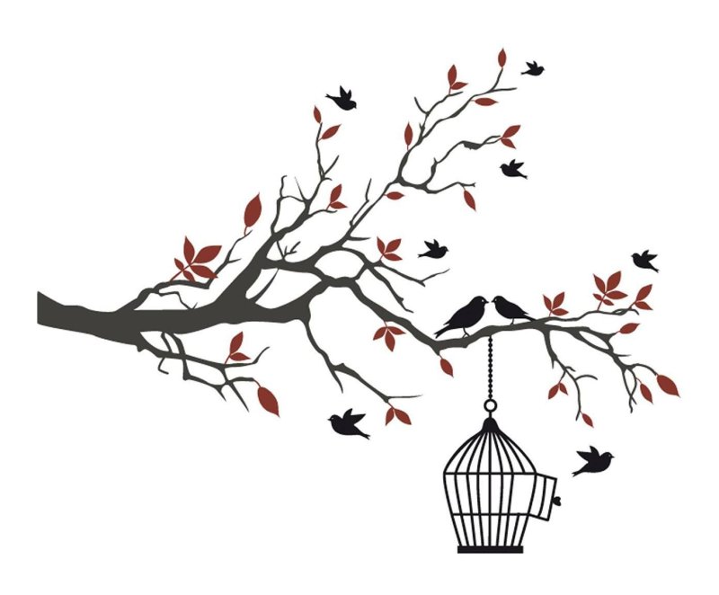 Трафарет ветки дерева