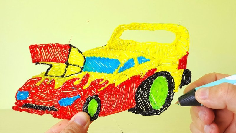 Машинка из 3д ручки