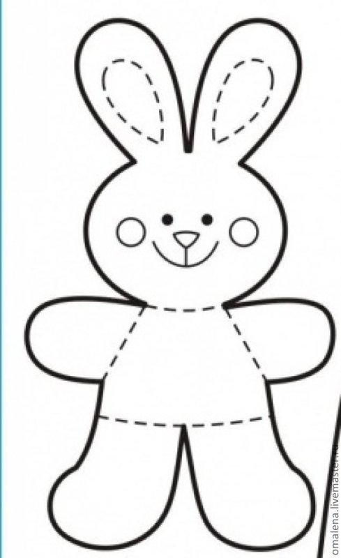 Трафарет мягкой игрушки