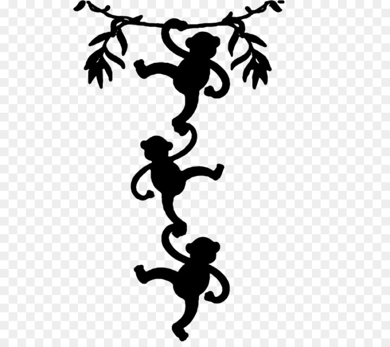 Трафарет обезьяны