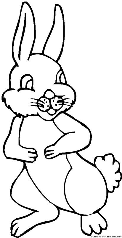 Зайчик раскраска для детей