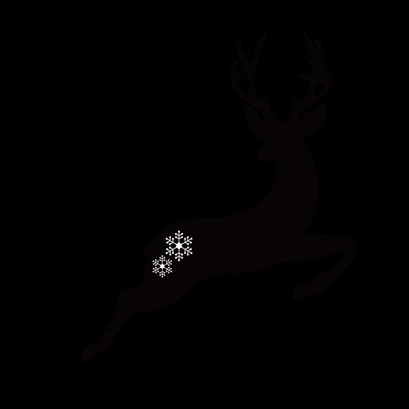 Олень трафарет на новый год