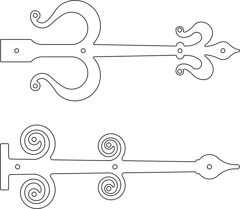 Декоративные петли для дверей