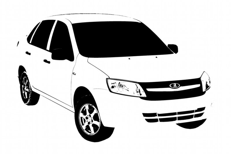 Лада Гранта лифтбек раскраска