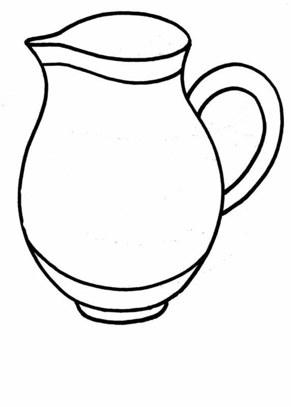 Раскраска посуда для малышей
