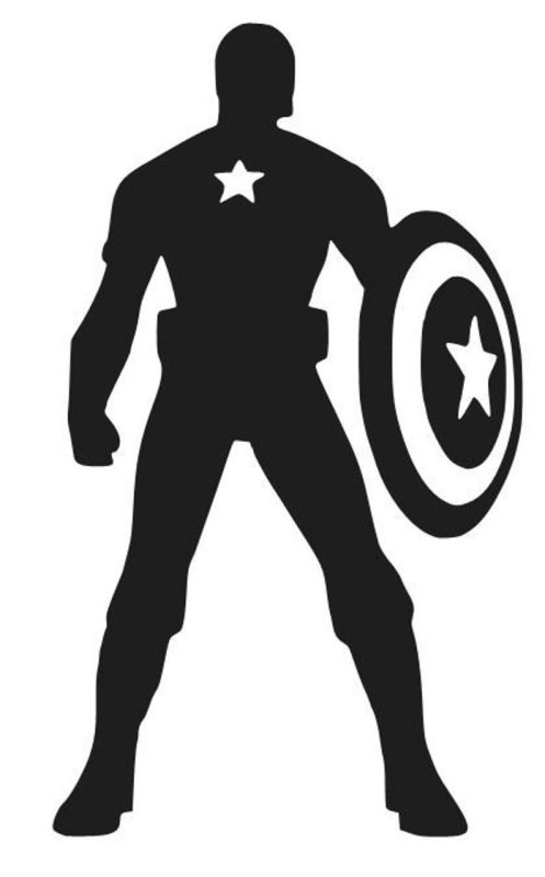 Силуэты супергероев