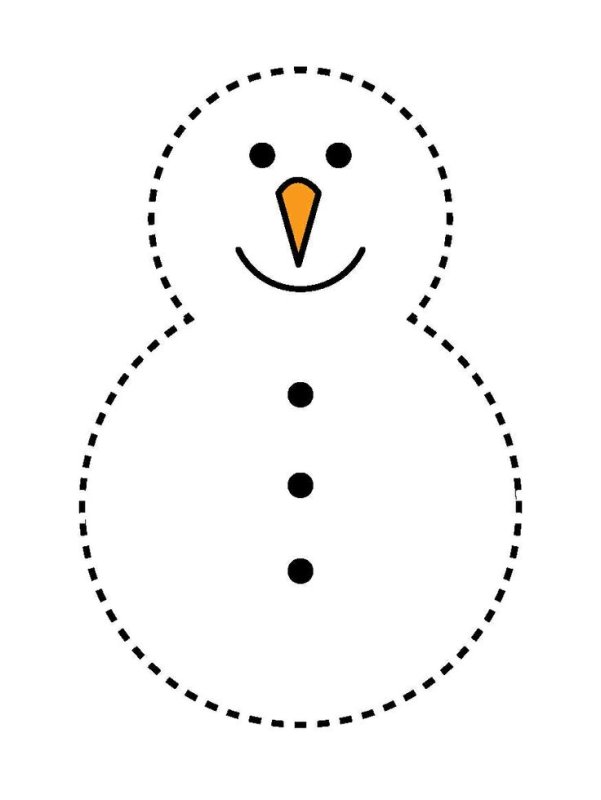 Снеговик из фетра шаблон