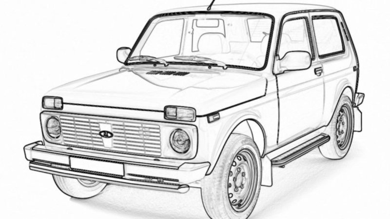 Раскраска Нива Шевроле 4х4