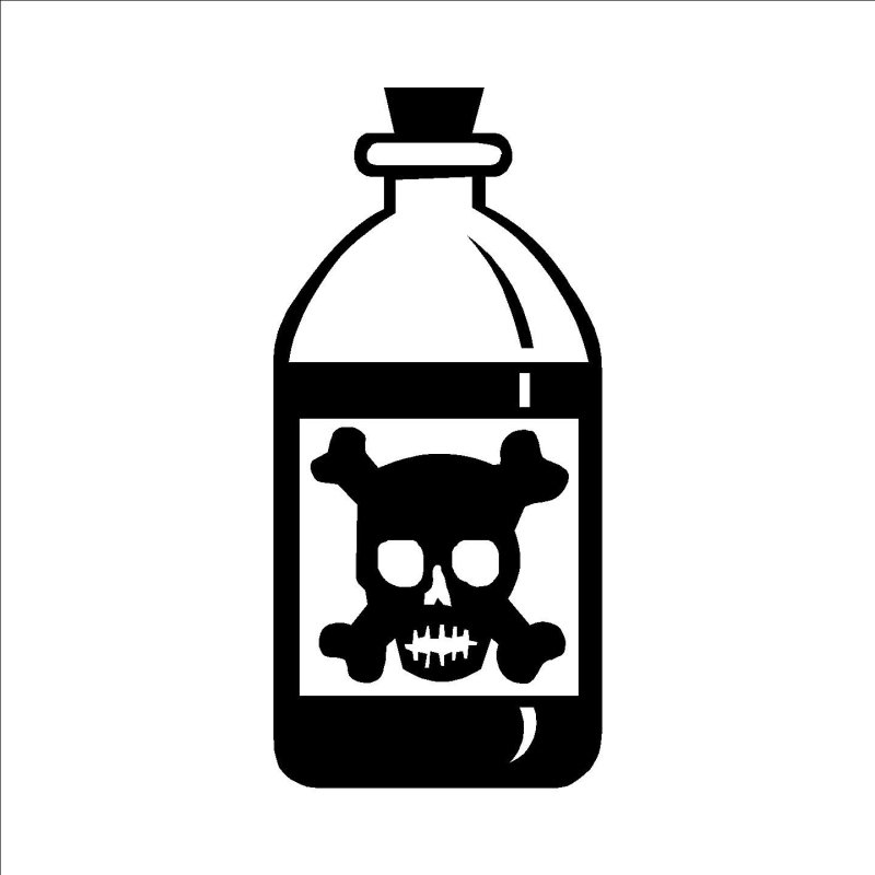 Яд на белом фоне