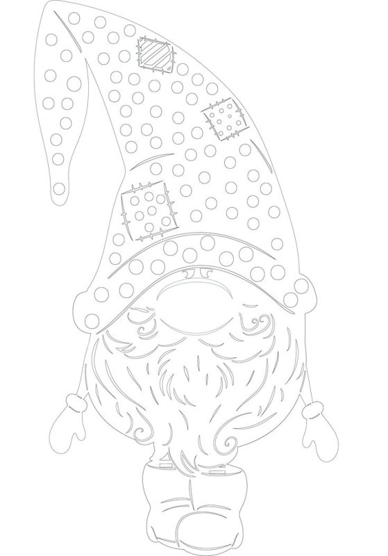 Вытынанка гномик