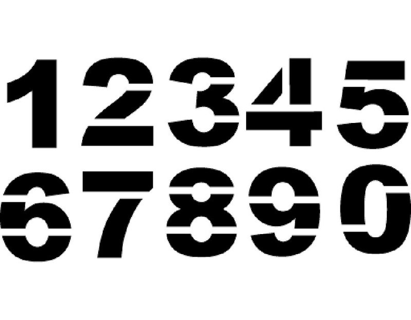 Трафарет "цифры"