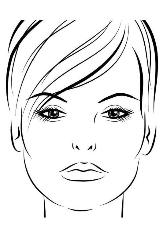 Контур женского лица