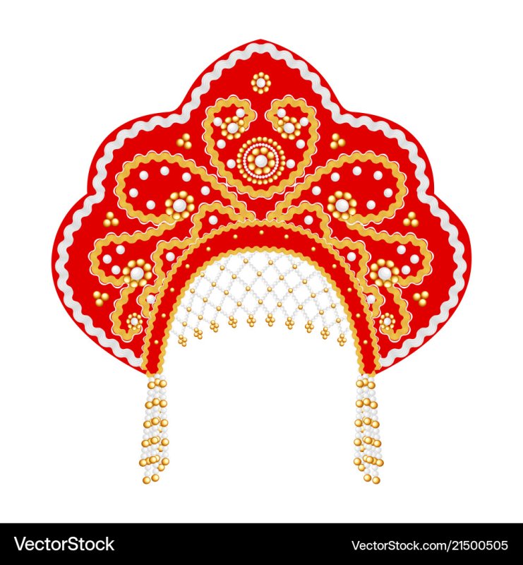 Рисование кокошника