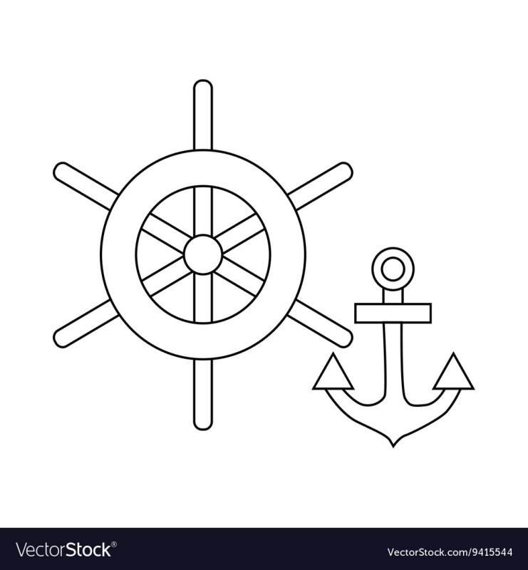 Штурвал рисунок для детей