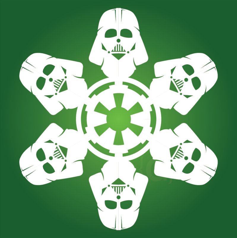 Снежинки из бумаги Звездные войны