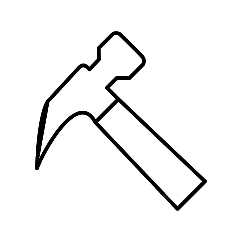 Контур молотка для детей