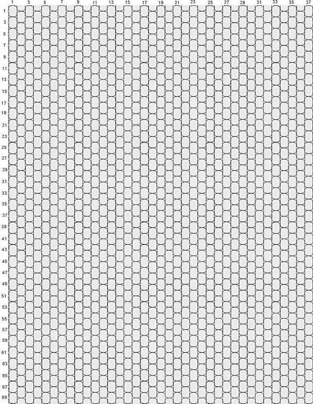 Сетка для мозаичного плетения