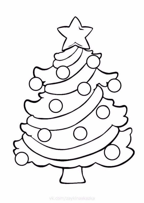 Новогодние раскраски для малышей