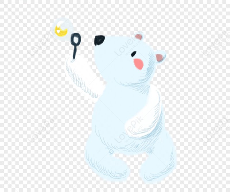 Мишка дует пузыри