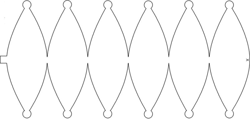 Шар из бумаги шаблон