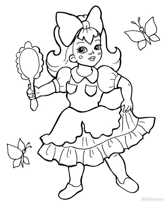 Мальвина раскраска