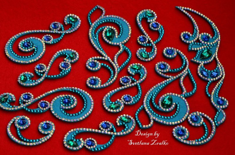 Орнамент из фетра для восточного костюма