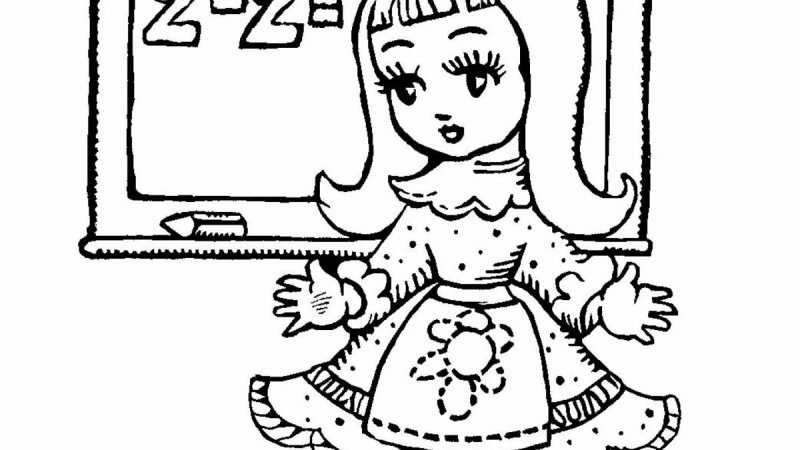 Мальвина раскраска