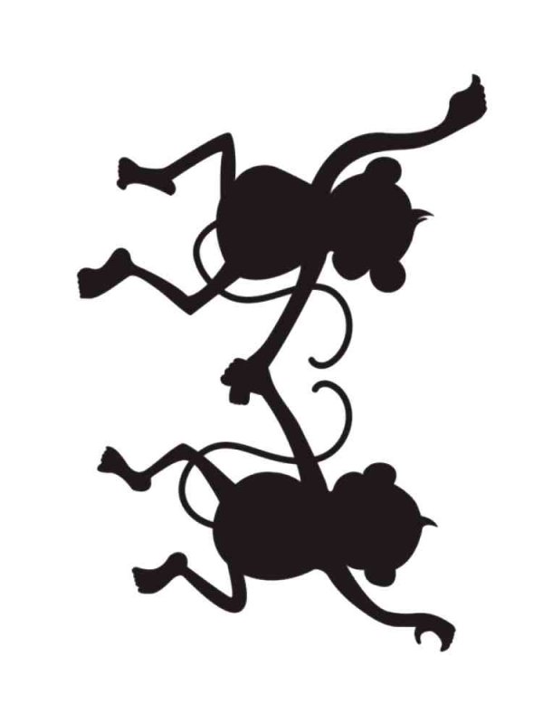 Трафарет обезьяны