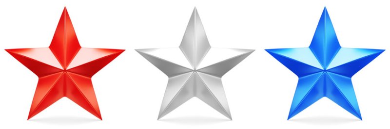 Звезда красно синяя