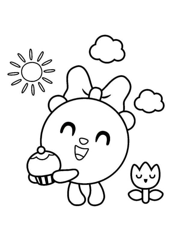 Малышарики раскраска для малышей