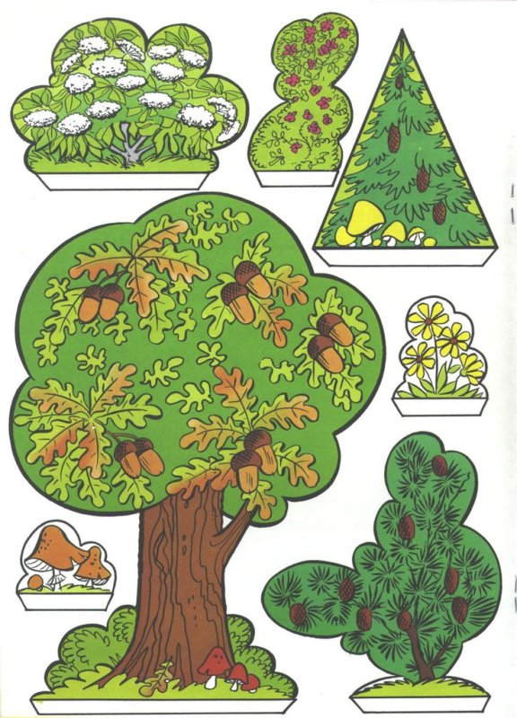 Бумажные деревья для макета